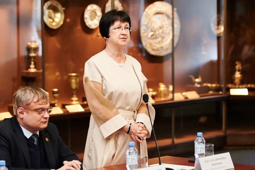 Вступительное слово заместителя генерального директора по развитию просветительской деятельности и популяризации музея О. В. Дмитриевой