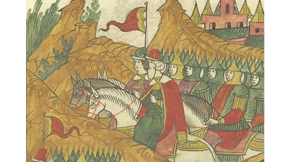 Иван Дмитриевич Бельский и Василий Михайлович Глинский преследуют крымское войско