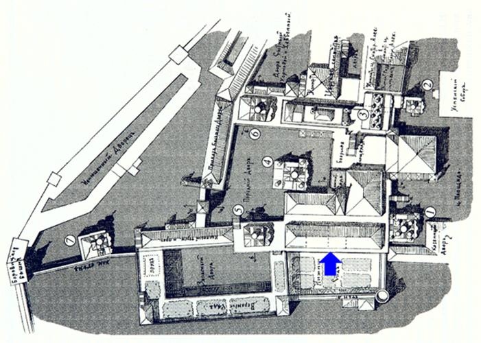 Общий план царского дворца в Кремле в ХVII в.