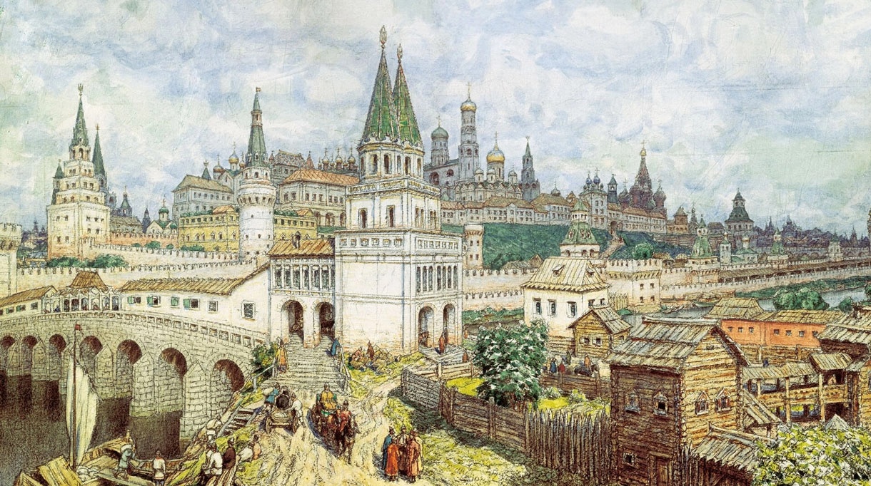 Расцвет Кремля. Всехсвятский мост и Кремль в конце XVII века.webp