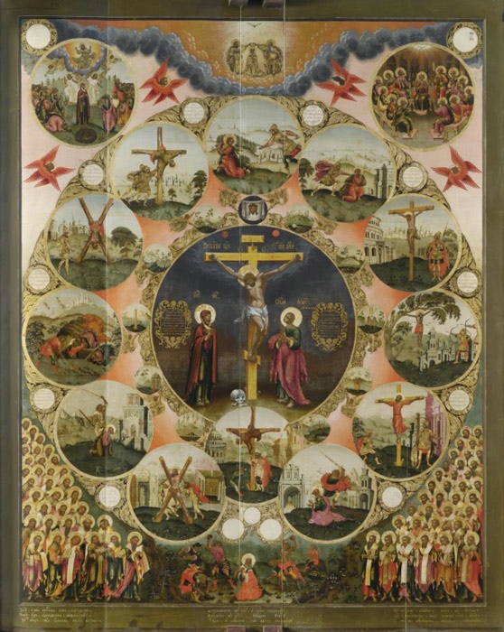 Распятие с апостольскими страданиями.