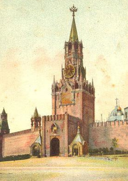 Часовня Великого Совета Ангел по правую, северную сторону Спасских ворот