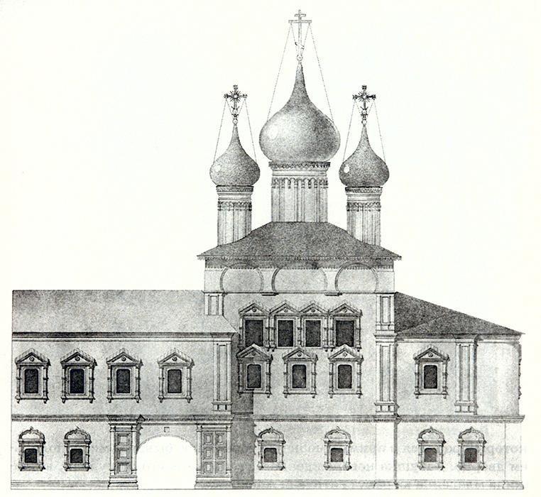 Фасад церкви св. Алексея с трапезной