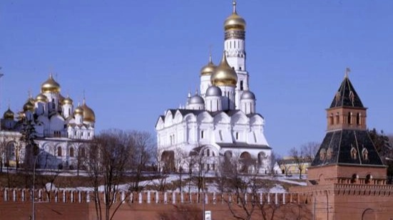 Архангельский собор в ансамбле Московского Кремля