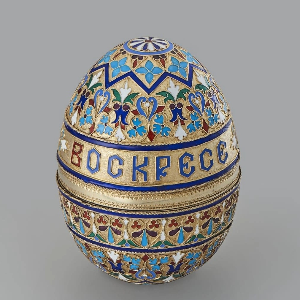 Яйцо пасхальное. Россия, Москва,1880-1890-е гг. Фирма И. Хлебникова