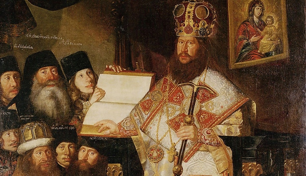 Патриарх Никон с братией Воскресенского монастыря.webp