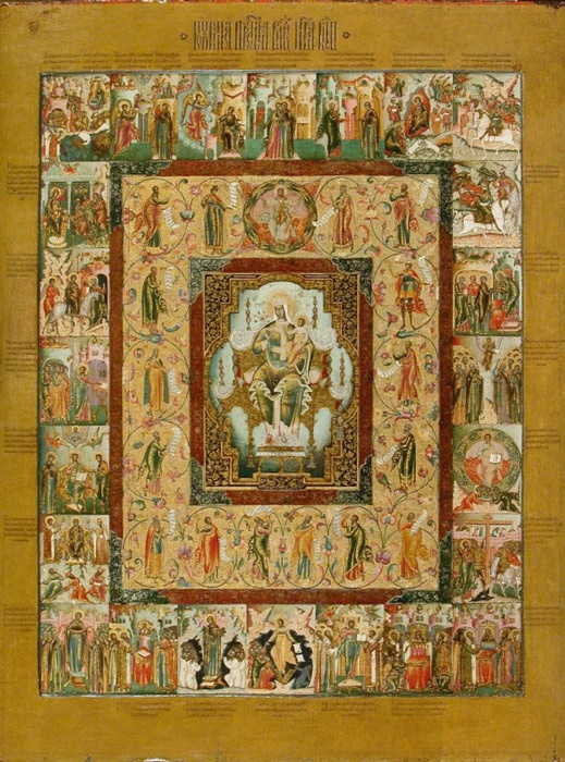 Похвала Богоматери с Акафистом в клеймах.