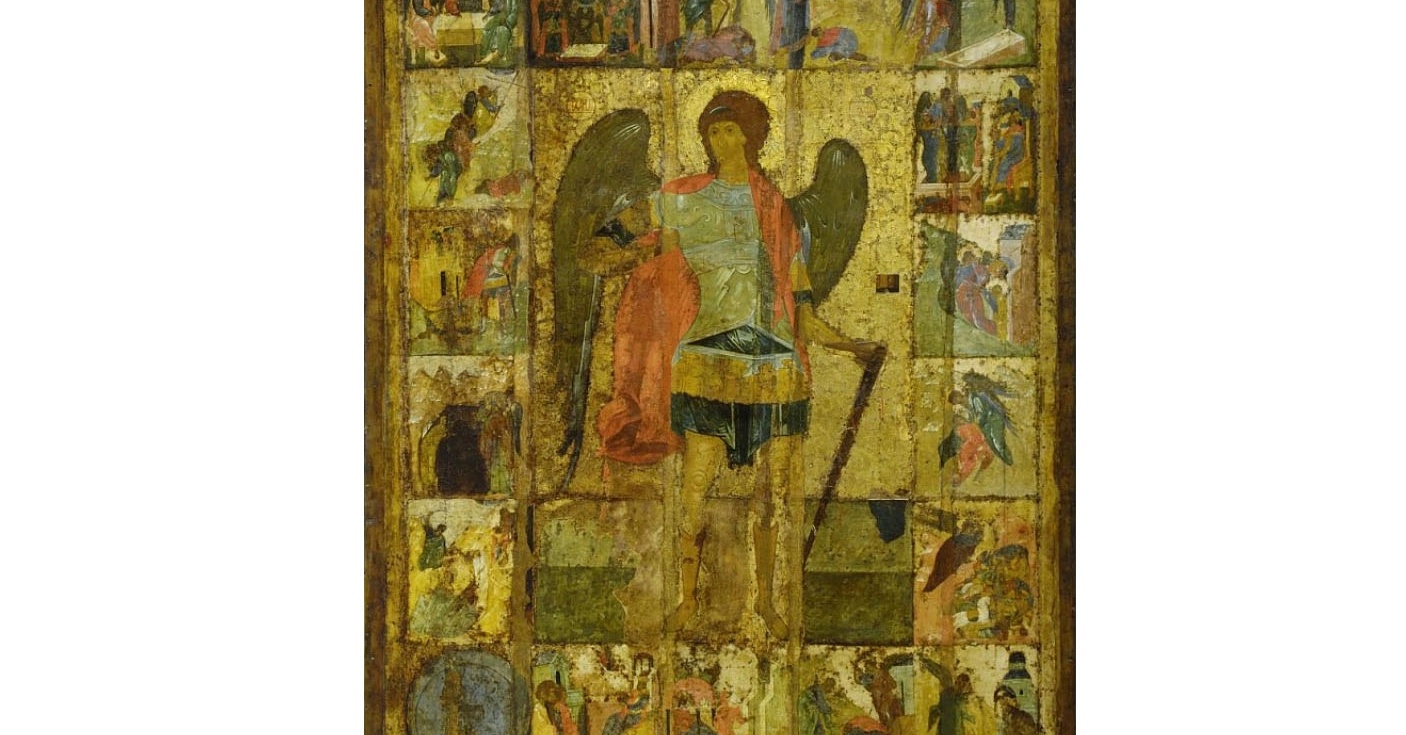 Икона "Архангел Михаил с деяниями ангелов"