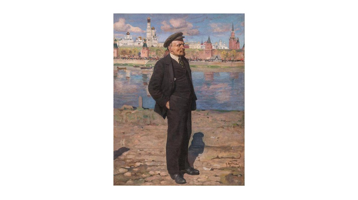 В.И.Ленин на фоне Кремля.webp
