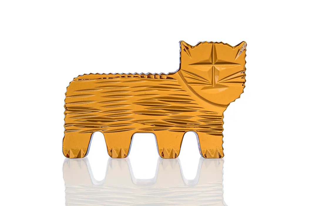 Декоративная скульптура из хрусталя "Лев"