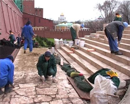 Благоустройство верхней площадки Грота