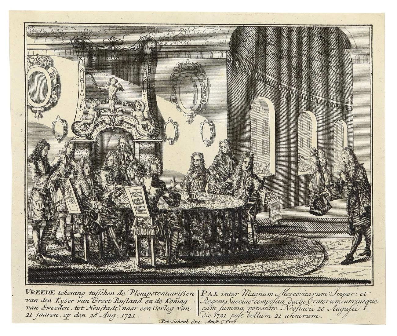Подписание Ништадтского мира 20 августа 1721 года