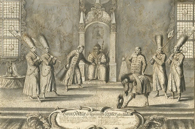 Витрина "Посольский прием при дворе русских царей в XVI - XVII в." 11