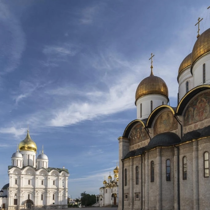 Успенский, Архангельский и Благовещенский соборы Московского Кремля