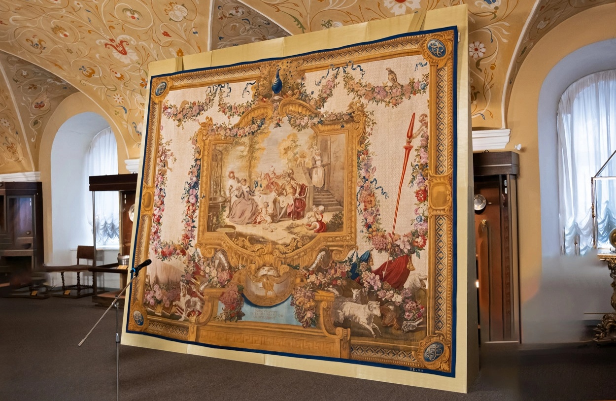 Гобелен «Дон Кихот с девицами постоялого двора»