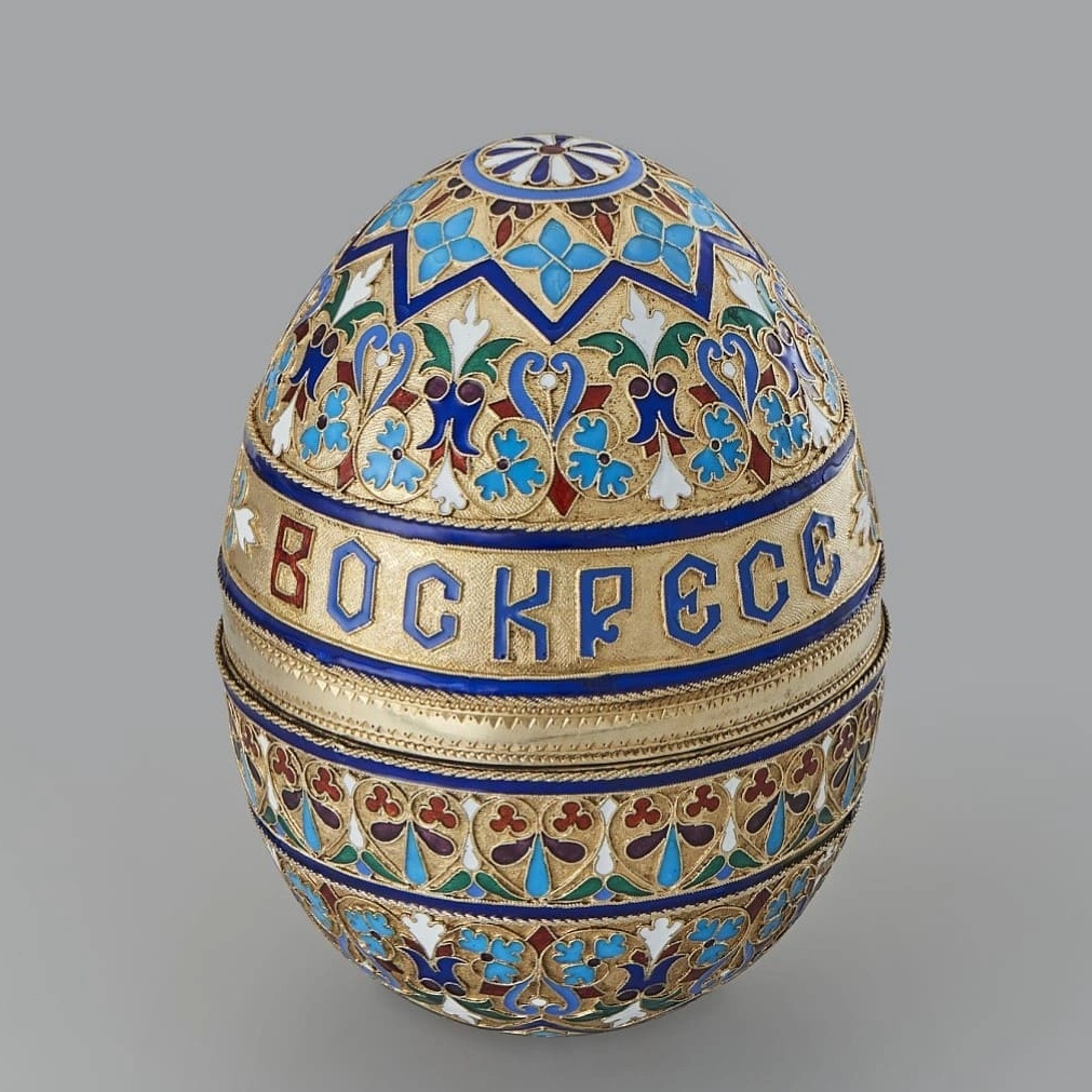 Яйцо пасхальное. Россия, Москва,1880-1890-е гг. Фирма И. Хлебникова