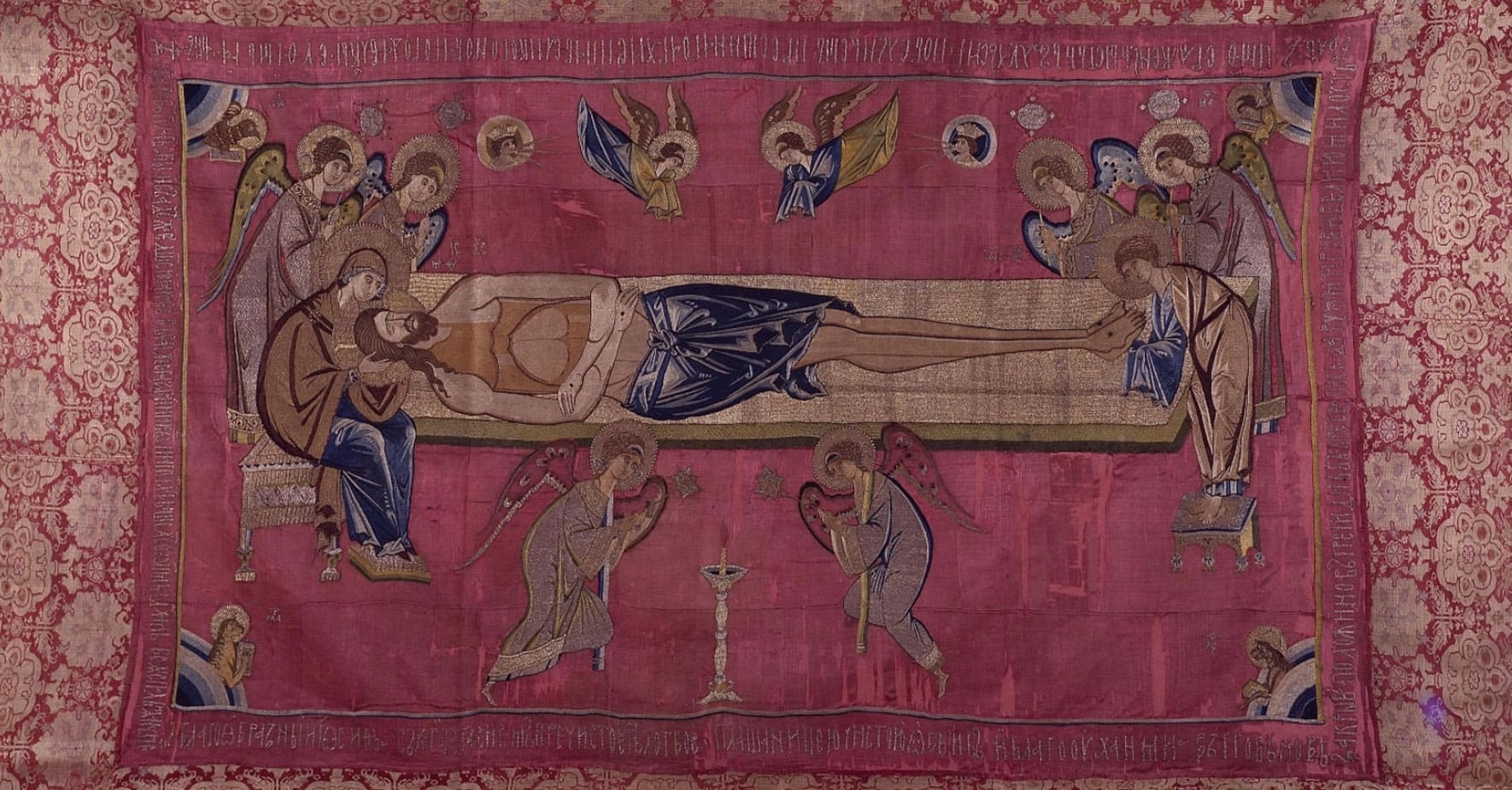 Воздух большой (Пучежская плащаница) "Положение во гроб"