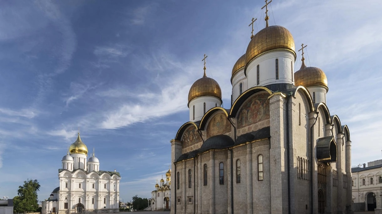 Успенский, Архангельский и Благовещенский соборы Московского Кремля