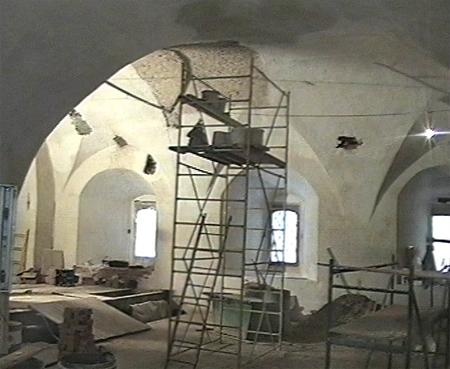 Фрагмент интерьера палаты в процессе проведения отделочных работ