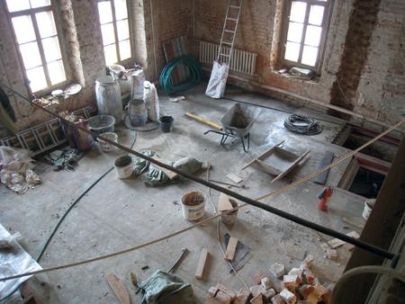 Новое железобетонное перекрытие над сводом подземной палаты