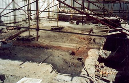 Вскрытие сводов и стен подземной палаты