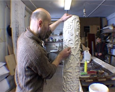 Изготовление гипсовых копий в мастерской подрядной фирмы "Таргет-Цель"