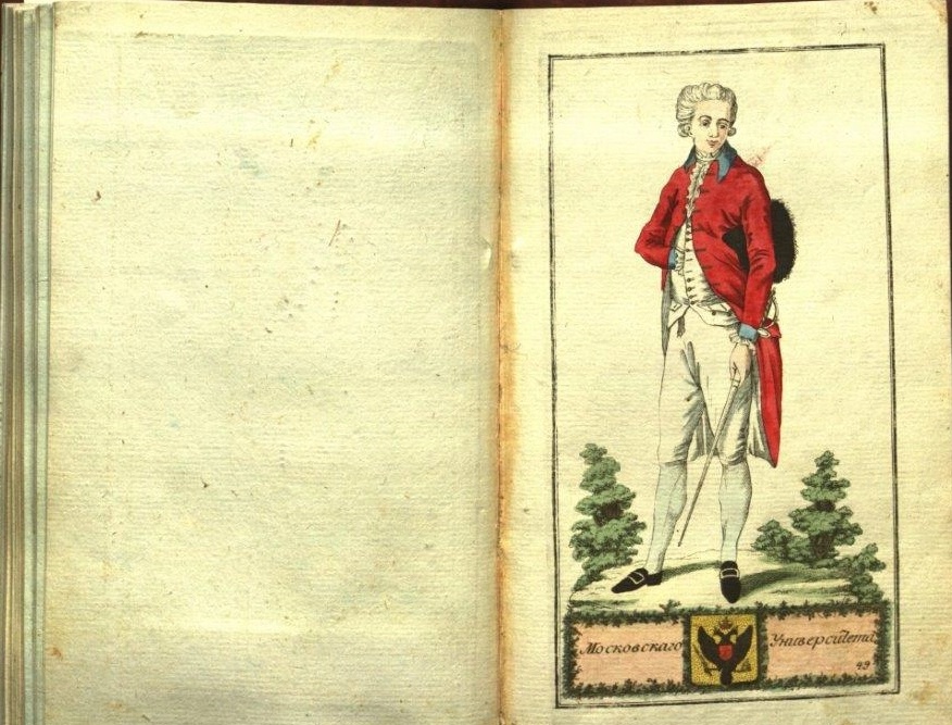 Изображение губернских, наместнических, коллежских и всех штатских мундиров 1794 года