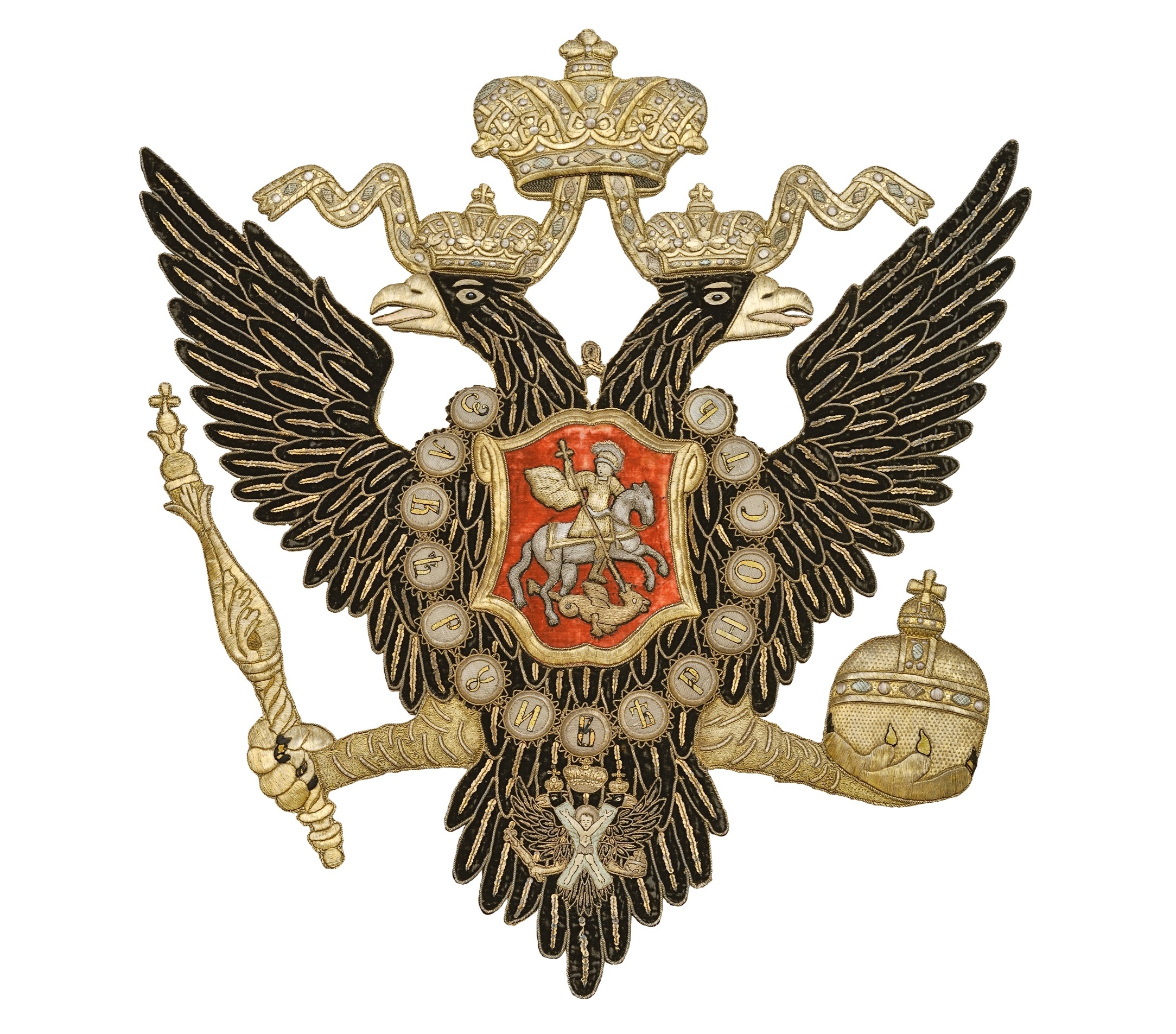 Embroidered coat of arms